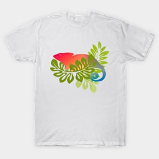 Chameleon In Prismatic Colors T-Shirt